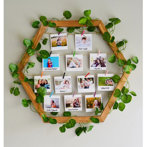 "Illuminate Your Moments with Hexagon Lighted leaf Frame"