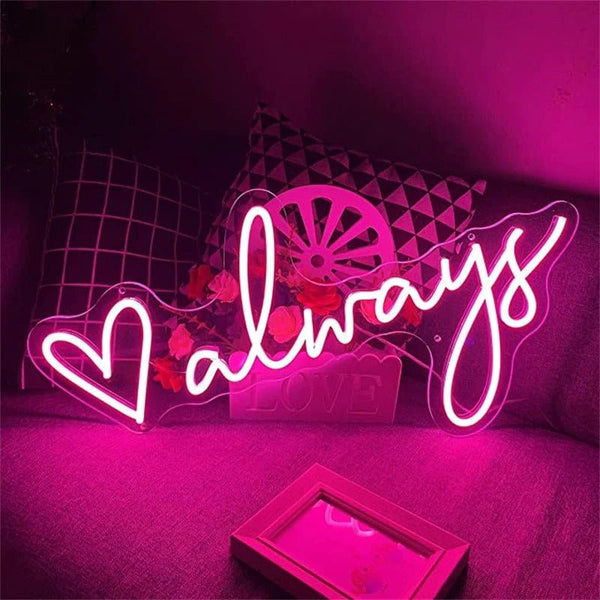 "Love Always Neon Sign - Bright & Chic"