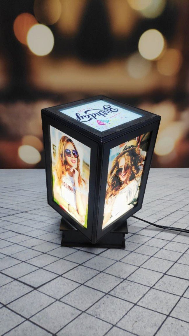 Personalized 4"x6" Alpha Revolving lamp 4*6 Inch - HEARTSLY