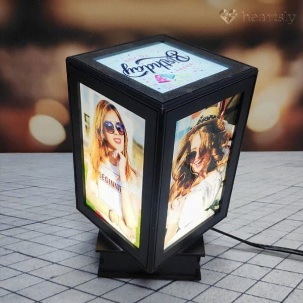 Personalized 4"x6" Alpha Revolving lamp 4*6 Inch - HEARTSLY