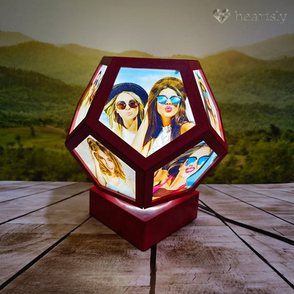 Personalized Pentagon Diamond Rotating Lamp - 11 Pics - HEARTSLY