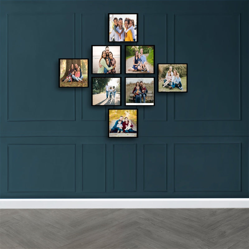 Premium Quality Photo Frame Collage Set of Eight || 5"W x 5"H (8 Panel) - HEARTSLY