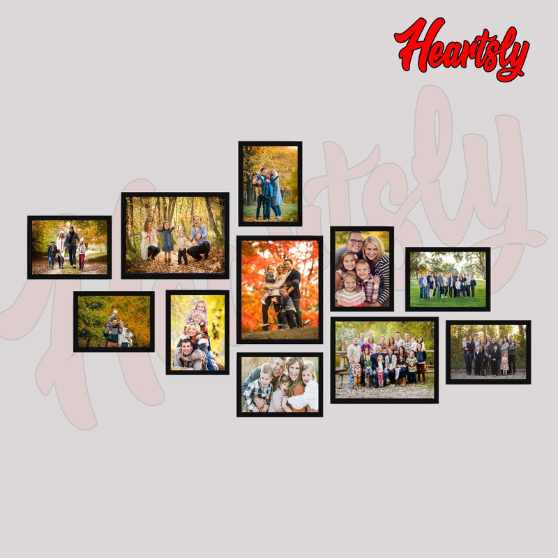 Premium Quality Photo Frame Collage Set of Eleven || 6"W x 8"H (8 Panel) | 8"W x 10"H (3 Panel) - HEARTSLY