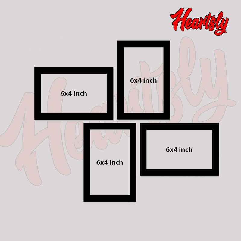 Premium Quality Photo Frame Collage Set of Four || 4"W x 6"H | 4X Panel - HEARTSLY