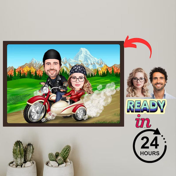 "Tailored Fun with Framed Caricature Art"  Glossy Resin laminated Panel