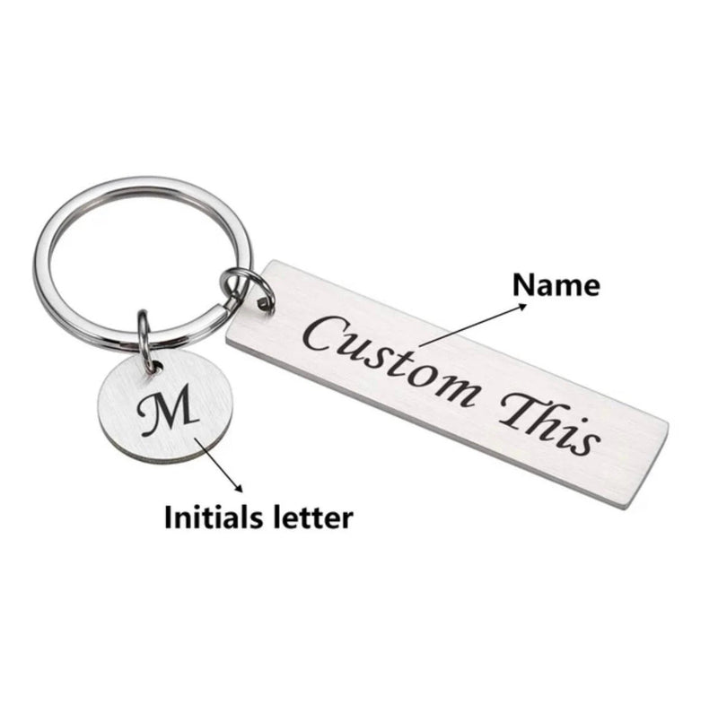 "Treasure Your Memories: Personalized Engraved Metal Keychains - The Perfect Gift for Birthdays and Anniversaries"