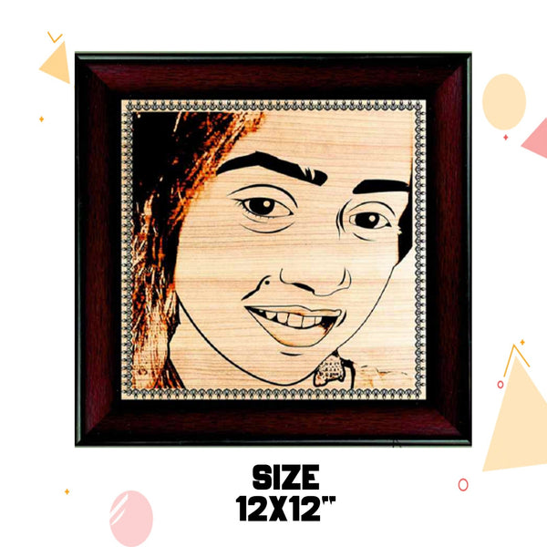 "Upgrade Décor with our Engraved Wooden Frame! " 12*12 Inch - HEARTSLY